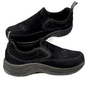 L.L. Bean Comfort Moc II Men's Suede Slip On Shoes Black Men's Size 10.5 Wide
